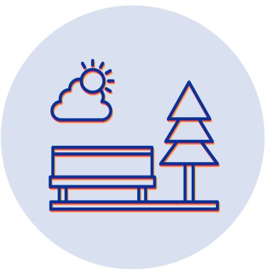 Bir ağaç simgesinin vektör illüstrasyonu