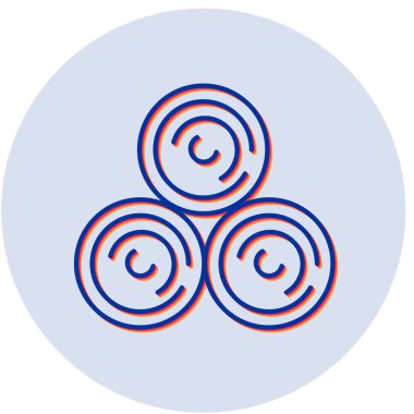 saman Ağı simgesi basit tasarım illüstrasyonu