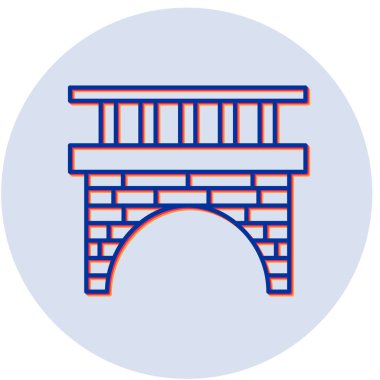 Köprü modern simgesinin vektör illüstrasyonu 