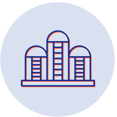 Silo modern simgesinin vektör illüstrasyonu 