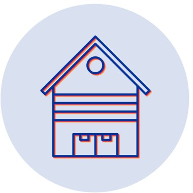 Shed modern simgesinin vektör illüstrasyonu 