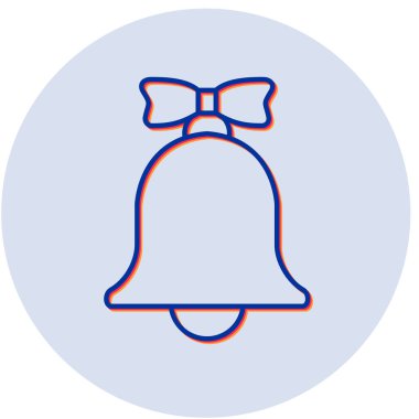 Benzersiz çan vektör çizgisi simgesi
