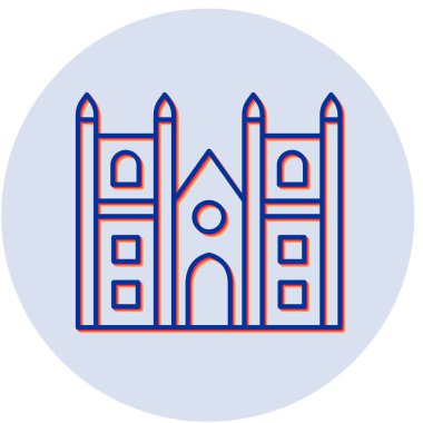 Bina. Web simgesi basit illüstrasyon