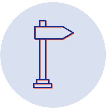 İşaret levhası Web simgesi basit illüstrasyon