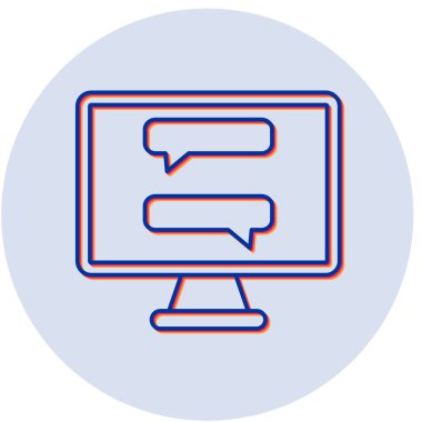 Bilgisayar modern simgesinin vektör illüstrasyonu