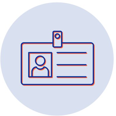 Kimlik kartı. Basit resimleme