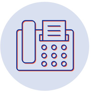 Faks Makinesi simgesinin vektör çizimi