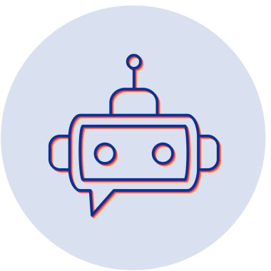 Sohbet balonu simgesi, vektör illüstrasyonu