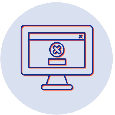 Hata simgesi, vektör çizimi 