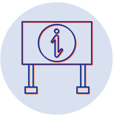 Bilgi Panosu simgesi, vektör illüstrasyonu 