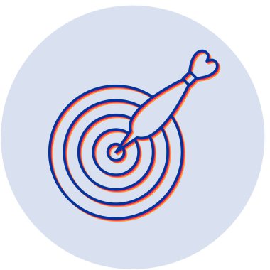 Günlük Hedef simgesi, vektör illüstrasyonu 