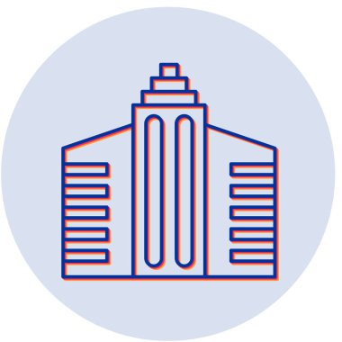 bina simgesi, vektör illüstrasyonu 