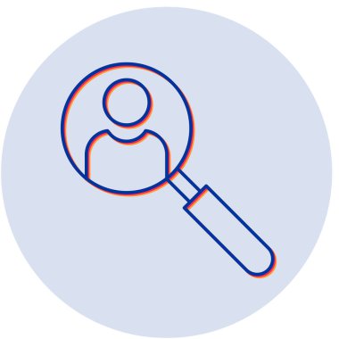 Arama Kişi simgesi, vektör illüstrasyonu 