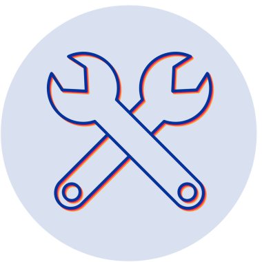 Wrench kutsal kişilerin resmi, vektör çizim 
