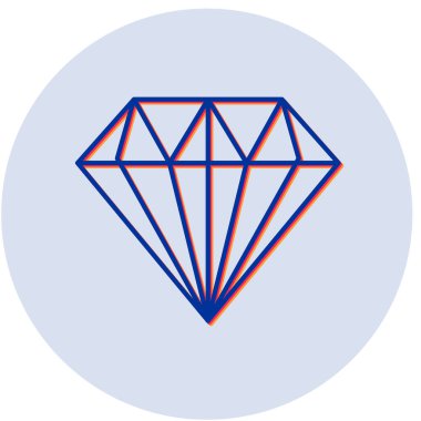 Elmas simgesi, vektör illüstrasyonu 