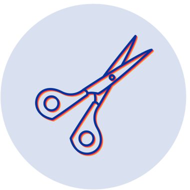 Makas simgesi, vektör illüstrasyonu 