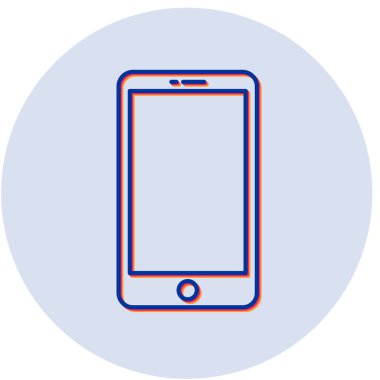 Cep telefonu simgesi, vektör illüstrasyonu 