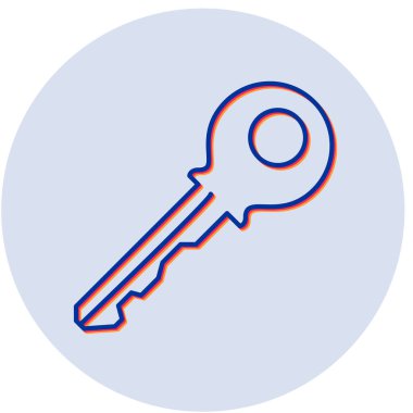 anahtar simgesi, vektör illüstrasyonu 