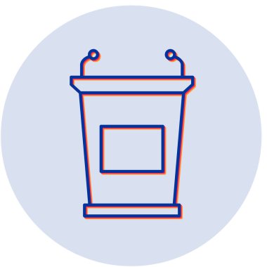 Lectern simgesi, basit tasarım vektör çizimi