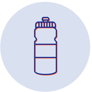 Su şişesi simgesi beyaz arkaplanda izole edildi. vektör illüstrasyonu