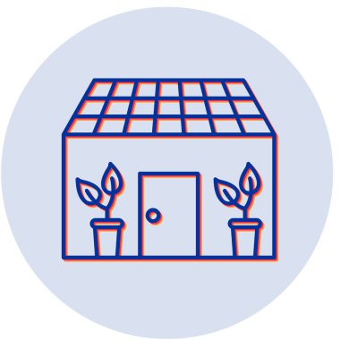 Bir bitki simgesinin vektör illüstrasyonu