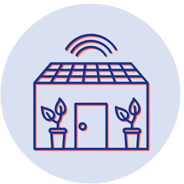 Eko, teknoloji ve geliştirme, düz renk simgesi.