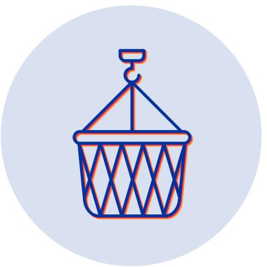 Alışveriş sepeti ikonu vektör illüstrasyonu