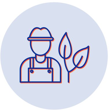 Çiftçi. Web simgesi basit tasarım