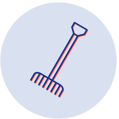 Tırmık. Web simgesi vektör illüstrasyonu.