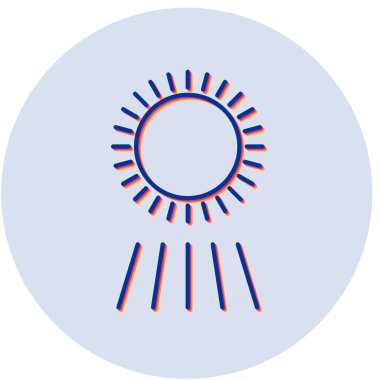 Güneş. Web simgesi basit illüstrasyon