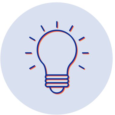 Ampul Düz Vektör Simgesi