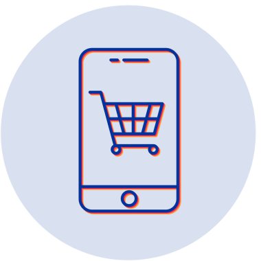 Cep telefonu simgesi, vektör illüstrasyonu