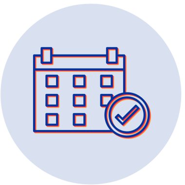 Takvim simgesi vektör illüstrasyonu