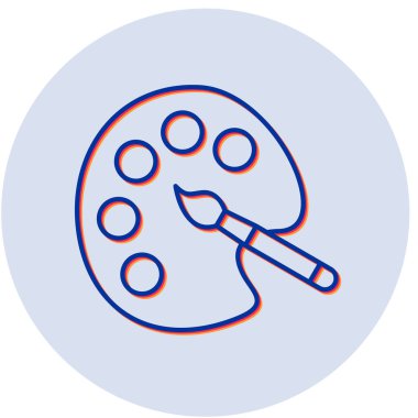 Fırça simgesi vektör illüstrasyonunu boya