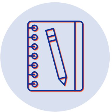 vektör çizim tek kurşun kalem simgesini