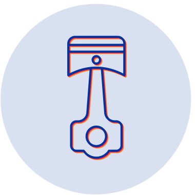 Piston simgesi, vektör illüstrasyonu 