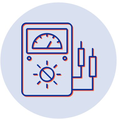elektrik metre simgesi, vektör çizimi 