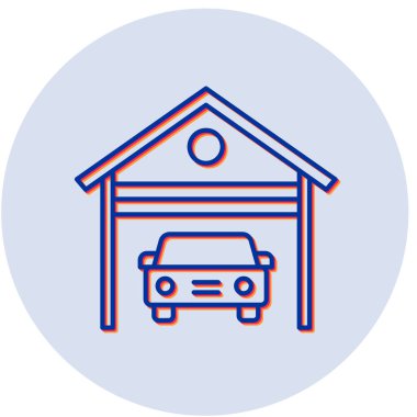 Garaj simgesi, vektör çizimi 