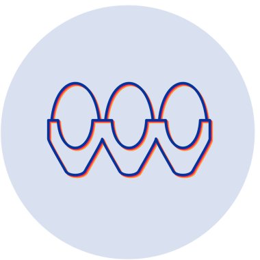 Egg Karton modern simgesinin vektör çizimi 
