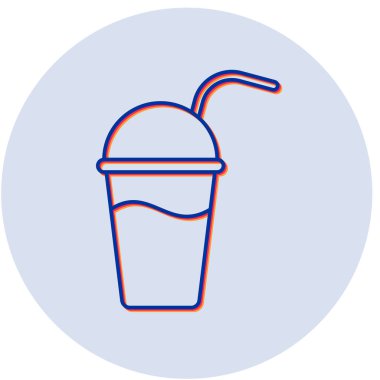 Plastik Kupa. simge izole edildi