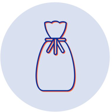 Çöp torbası ikon vektör illüstrasyonu