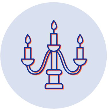 Şamdan. Web simgesi basit illüstrasyon