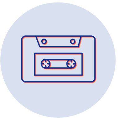 kaset kaset simgesi, vektör illüstrasyonu