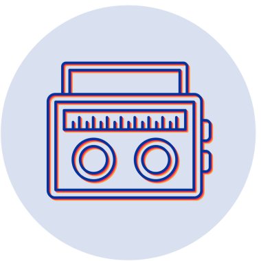 radyo glyph düz simgesi