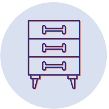 Çekmece Tablosu simgesinin vektör çizimi