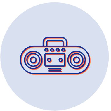 Boombox simgesinin vektör çizimi