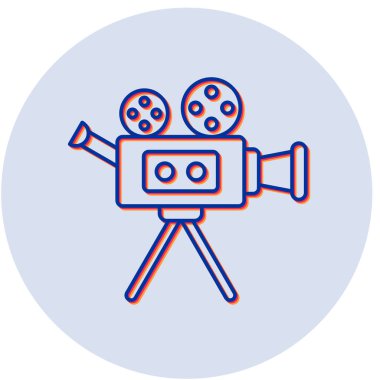 video kamera ikonu vektör illüstrasyonu