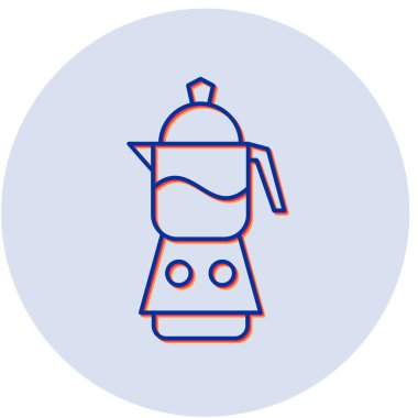 Kahve makinesi. Web simgesi basit illüstrasyon 