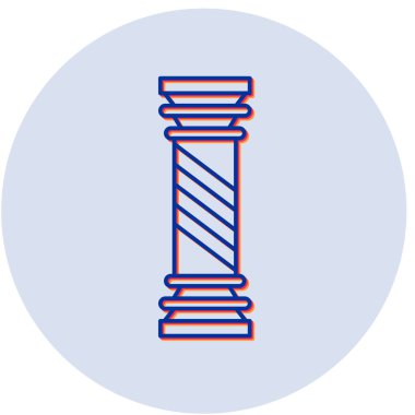 Modern simgenin sütun vektör illüstrasyonu