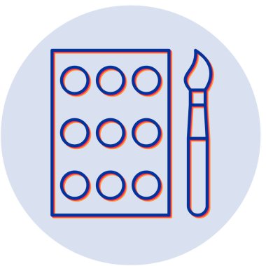 Oyuncak Boya. Web simgesi basit illüstrasyon